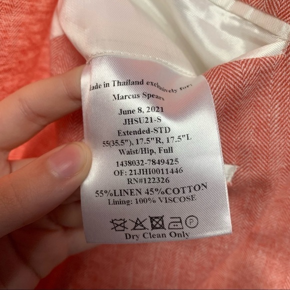 NWT J.Hilburn Cotton Linen Blazer Size 55 - Picture 5 of 5